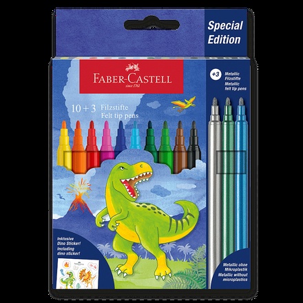 Papírenské zboží - Fixy Faber-Castell Dinosaurus 13 barev