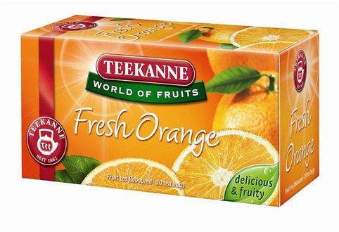Papírenské zboží - Čaj ovocný, 20x2,5 g, TEEKANNE "Fresh orange"