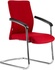 Papírenské zboží - Jednacia stolička BOSTON/S, červená, chrómovaný rám, čalúnená