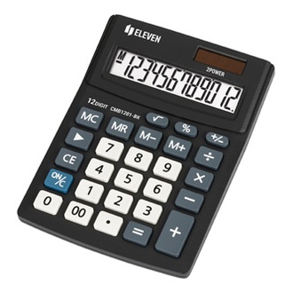Papírenské zboží - Eleven kalkulačka CMB1201-BK, černá, stolní, dvanáctimístná, duální na, pájení