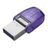 Papírenské zboží - Kingston USB flash disk OTG, USB 3.0 (3.2 Gen 1), 128GB, Data Traveler microDuo3 G2, strie