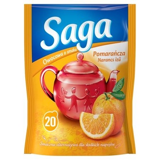 Papírenské zboží - Ovocný čaj, pomeranč, 20x1,7 g, SAGA