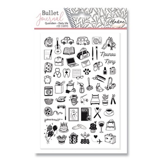 Papírenské zboží - Razítka Stampo Bullet Aladine Můj den, 59 ks