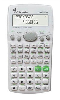Papírenské zboží - Kalkulačka vědecká, 283 funkcí, ekologická, VICTORIA "GVT-736", bílá