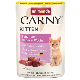 Papírenské zboží - Carny Kitten 85 g Baby Paté, kapsička pro koťata