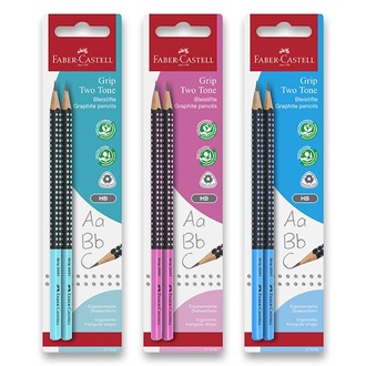 Papírenské zboží - Grafitová tužka Faber-Castell Grip Jumbo Two Tone tvrdost HB, blistr, mix barev