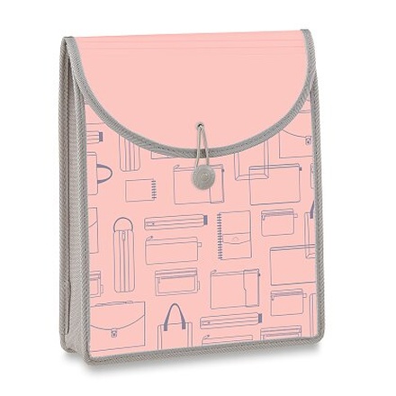 Papírenské zboží - Aktovka Foldermate Vintage, A4, vrchní plnění - růžová