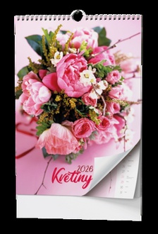 Papírenské zboží - Nástěnný kalendář - Květiny - A3