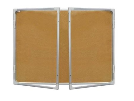 Papírenské zboží - Vitrína vnitřní s dvoukřídlým vertikálním otevíráním 120 x 180 - korková