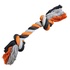 Papírenské zboží - Uzol HipHop bavlnený 2 knôty, šedá - tm.šedá, oranžová 41cm, 460g