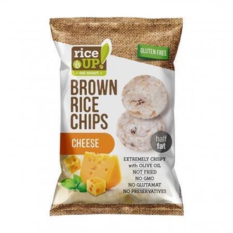 Papírenské zboží - Rýžové chipsy, sýr, 60 g, RICE UP