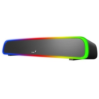 Papírenské zboží - Genius SoundBar 200BT, 2.0, 4W, černý, regulace hlasitosti, podsvícené, 3,5 mm jack/ blue