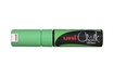 Papírenské zboží - Kriedový popisovač PWE-8K, fluorescenčná zelená, 8mm, UNI