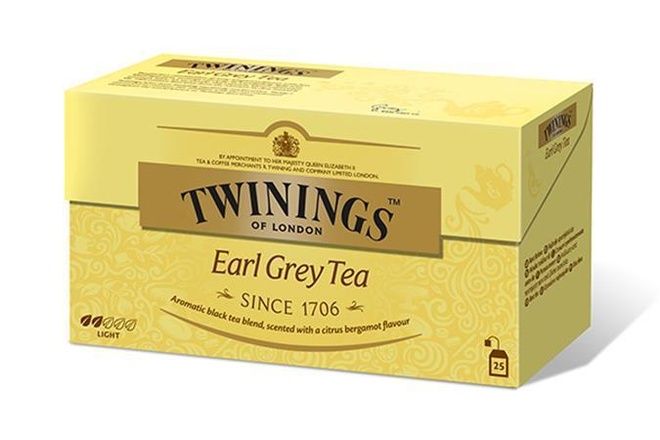 Papírenské zboží - Čaj, černý, 25x2 g, TWININGS "Earl grey"