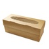 Papírenské zboží - Papierová krabička EKO na muffiny 250x100x100 mm hnedá s okienkom [25 ks]