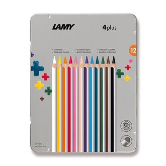 Papírenské zboží - Pastelky Lamy 4plus 12 barev, plechová krabička