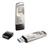 Papírenské zboží - Apacer USB flash disk, USB 3.0 (3.2 Gen 1), 32GB, AH651, strieborný, AP32GAH651S-1, s odtlačkom prsta