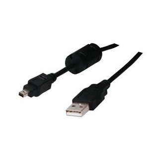 Papírenské zboží - Kabel USB (2.0), USB A M- 4 pin M, 1.8m, černý, FUJI