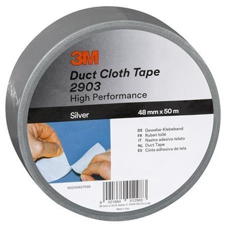 Papírenské zboží - Lepicí páska, stříbrná, vinyl, 48 mm x 50 m, 3M SCOTCH