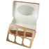 Papírenské zboží - Papierová krabička EKO na muffiny 250x170x100 mm hnedá s okienkom [25 ks]