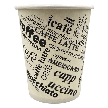 Papírenské zboží - Papírový kelímek "Coffee to go" 150 ml, S (průměr 70 mm) [50 ks]
