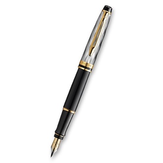 Papírenské zboží - Waterman Expert Deluxe Black GT sada plnicí pero a pouzdro