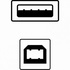 Papírenské zboží - USB kábel (2.0), USB A M - USB B M, 1.8m, Logo, blister