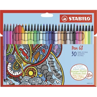 Papírenské zboží - Prémiový vláknový fix - STABILO Pen 68 - 30 ks sada