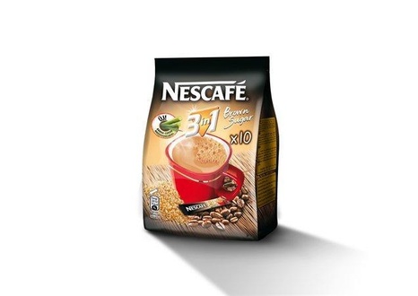 Papírenské zboží - Káva, instantní, 10x17 g, NESCAFÉ, "3in1" hnědý cukr