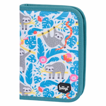 Papírenské zboží - BAAGL Školní penál klasik dvě chlopně Lenochod