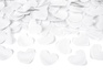 Papírenské zboží - Vystřelovací konfety srdíčka bílé 40cm [1 ks]