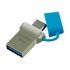 Papírenské zboží - Goodram USB flash disk OTG, USB 3.0 (3.2 Gen 1), 16GB, ODD3, modrý, ODD3-0160B0R11, USB A / USB C, s krytkou