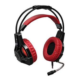 Papírenské zboží - Defender Lester, herní sluchátka s mikrofonem, ovládání hlasitosti, černo-červená, 2.0, 5