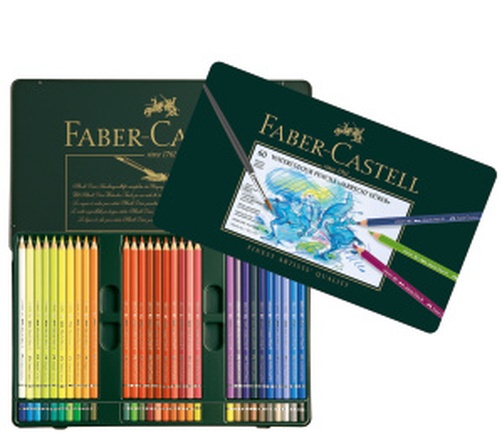 Papírenské zboží - Akvarelové pastelky Faber-Castell 117560 Albrecht Dürer plechová krabička, 60 barev