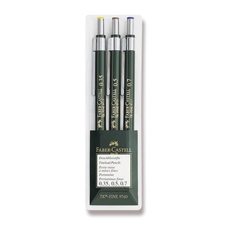 Papírenské zboží - Mechanická tužka Faber-Castell TK Fine sada 3 ks