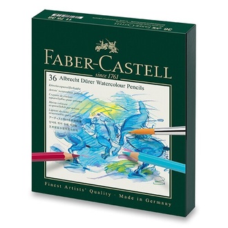 Papírenské zboží - Akvarelové pastelky Faber-Castell 117538 Albrecht Dürer 117538 studio box, 36 barev