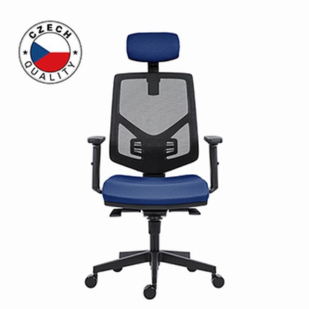 Papírenské zboží - Powerton Kancelářské ergonomické křeslo Tina, Tmavě modré