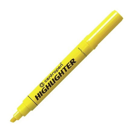 Papírenské zboží - Zvýrazňovač CENTROPEN 8552 1-4,6 mm žlutý