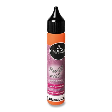 Papírenské zboží - Tekuté perly Cadence 25 ml,oranžová