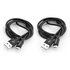 Papírenské zboží - USB kábel (2.0), USB A M - microUSB M, 1m, reversible, 2-pack čierny, Verbatim, box, 48874, 2 kusy v balení: 2x 100 cm