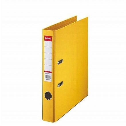 Papírenské zboží - Pákový pořadač "Standard", ochranné spodní kování, žlutá, 50 mm, A4, PP, ESSELTE