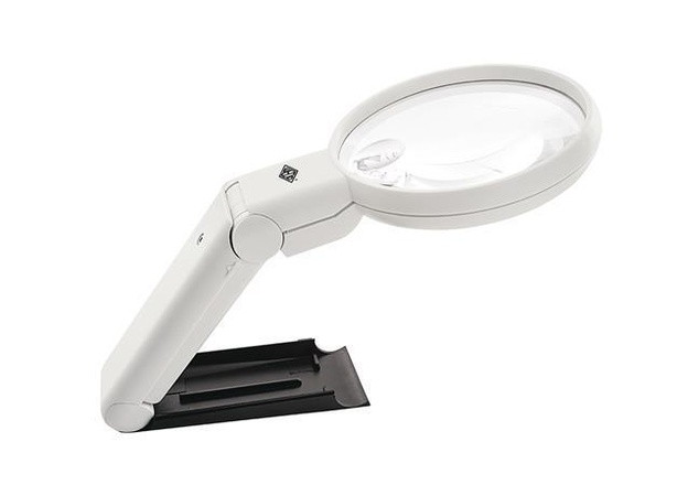 Papírenské zboží - Lupa s LED světlem, sklopný stojánek, WEDO