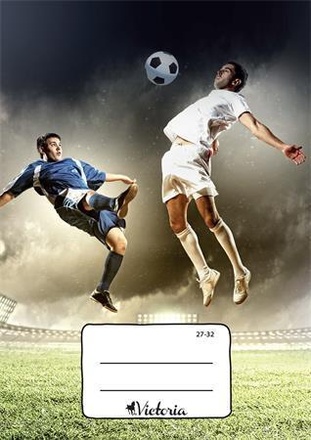 Papírenské zboží - Sešit "Fotbal",A5, čtverečkovaný, 32 listů, VICTORIA