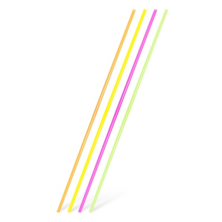 Papírenské zboží - Slámky rovné XXL neon 100 cm, průměr 6,5 mm [100 ks] (znovu použitelná)