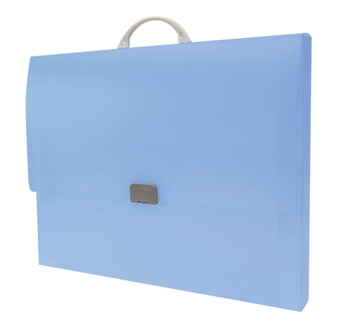 Papírenské zboží - Kufřík PP se zámečkem A3 Opaline Frosty modrá