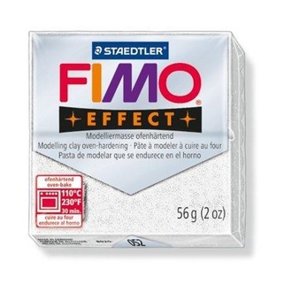 Papírenské zboží - FIMO® effect 8020 bílá se třpytkami