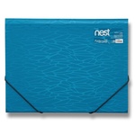 Papírenské zboží - Tříchlopňové desky s gumou FolderMate Nest modrá