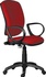 Papírenské zboží - Kancelárska stolička, textilná, čierna základňa, Nuvola, červená