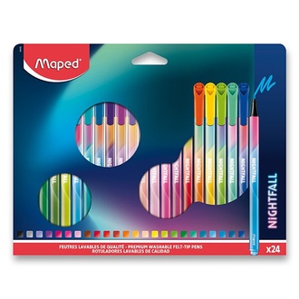 Papírenské zboží - Dětské fixy Maped Color'Peps Deco Nightfall 24 barev