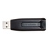 Papírenské zboží - Verbatim USB flash disk, USB 3.0 (3.2 Gen 1), 128GB, V3, Store N Go, čierny, 49189, USB A, s výsuvným konektorom